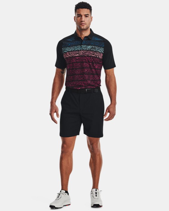 Men's UA Iso-Chill Psych Stripe Polo, Black, pdpMainDesktop image number 2